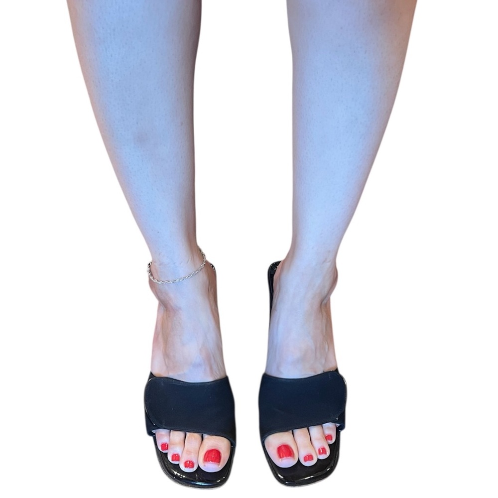 VINTAGE 90’s STUART WEITZMAN Black Mules
